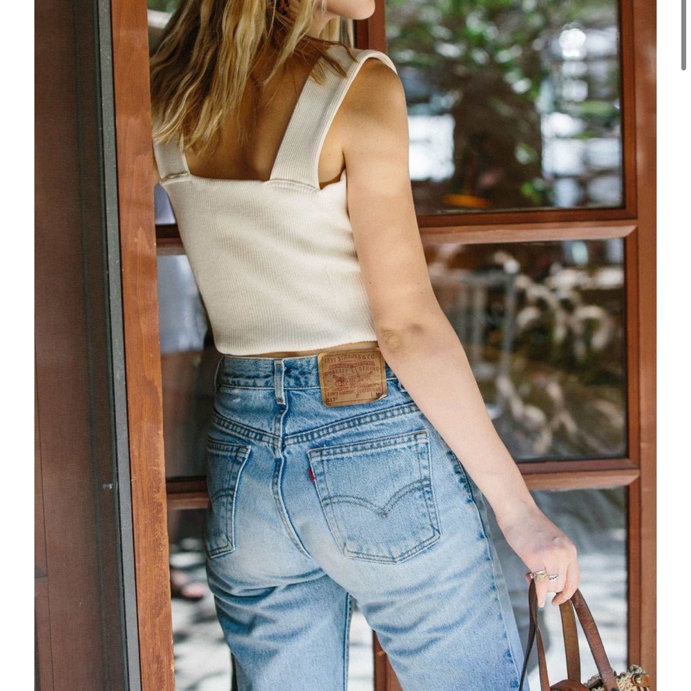 Merritt Charles Oatmeal Rib Tank - Picture 6 of 7